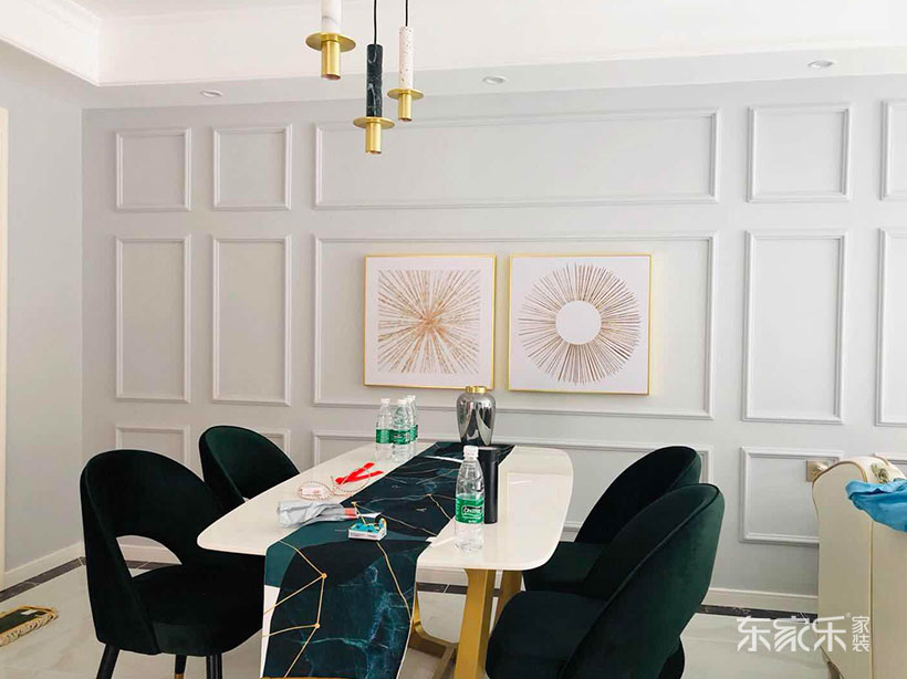 長沙三一街區112平米簡歐風格裝修案例