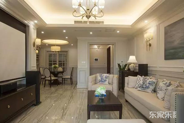 長沙鈺龍天下120平米簡歐風格裝修案例