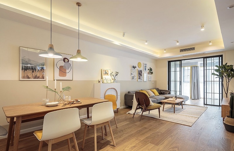 113㎡現代簡約風格裝修，美與實用兼具