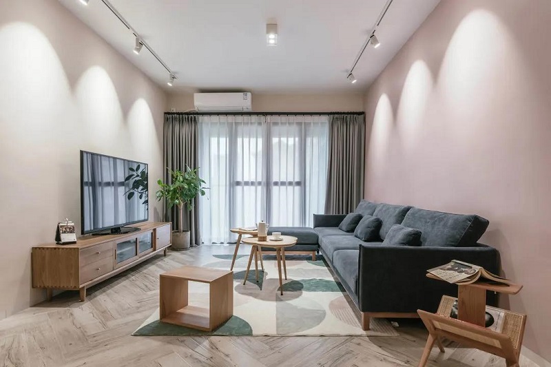 108平米現代簡約效果圖，不做電視墻裝修效果一樣好