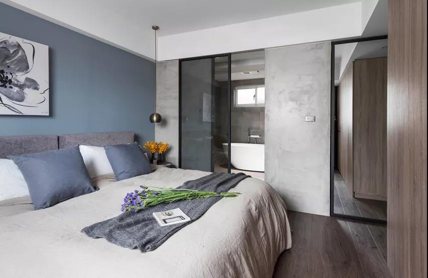 93㎡現(xiàn)代簡(jiǎn)約風(fēng)格室內(nèi)裝修效果圖，陽(yáng)臺(tái)落地窗太美了吧！