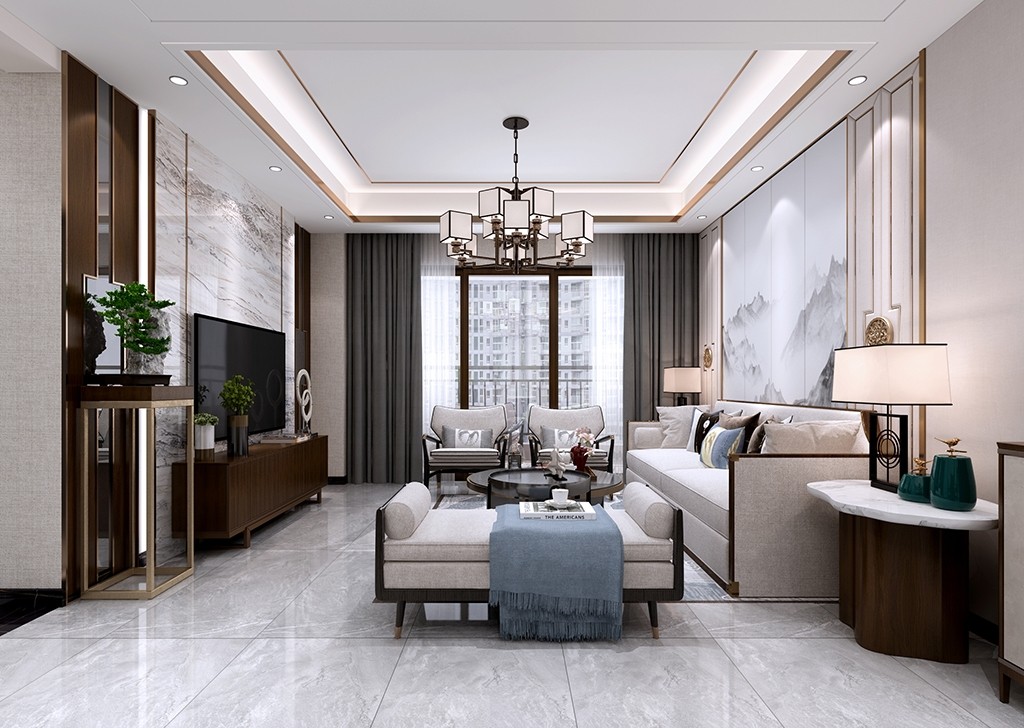 122平現代四房裝修，空間舒服而優(yōu)雅