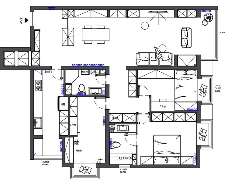 120平現(xiàn)代簡約三居裝修，簡約舒適風格