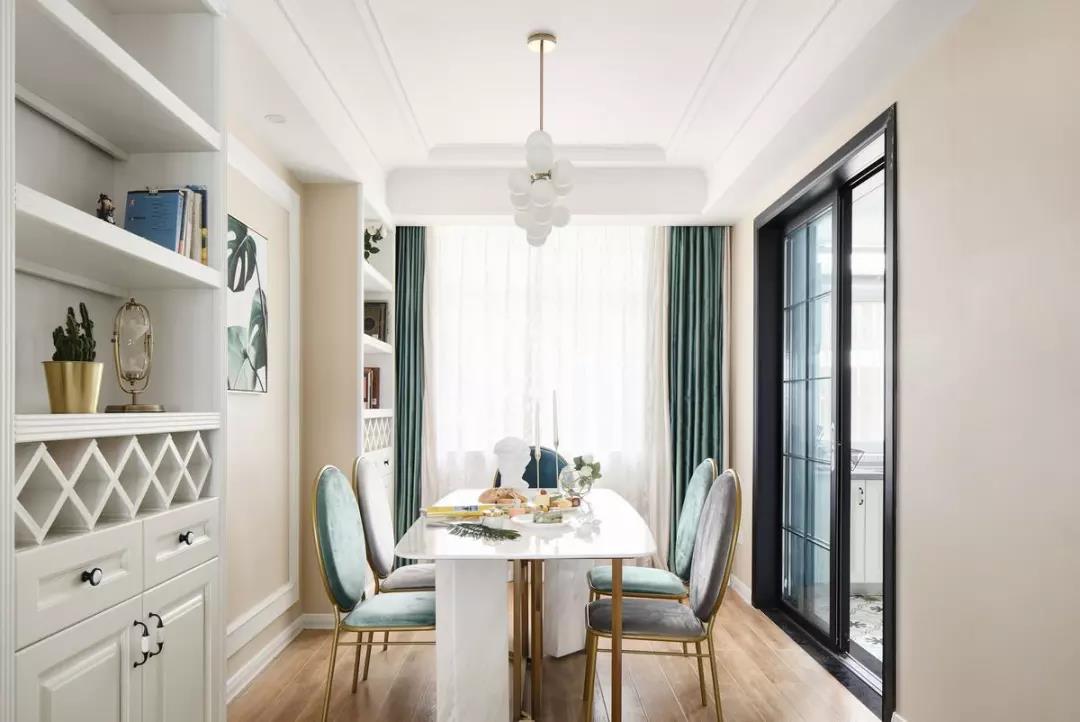 129m2溫馨三居室，美式裝修風格案例